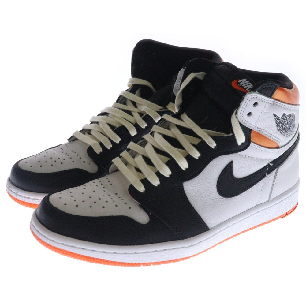 NIKE(ナイキ) AIR JORDAN 1 HIGH OG ELECTRO ORANGE 555088-180 エア ジョーダン 1 エレクトロオレンジ ハイカットスニーカー ホワイト/オレンジ US9/27.0cm
