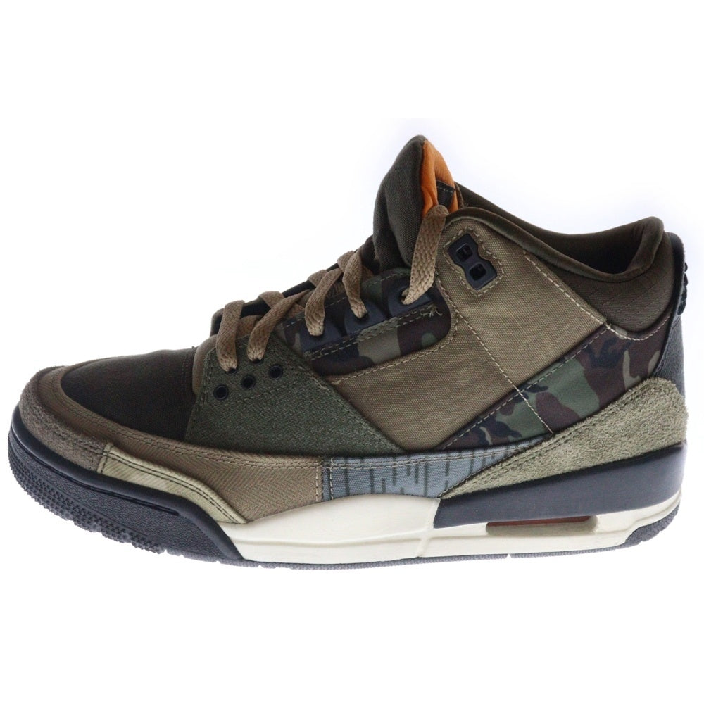NIKE(ナイキ) AIR JORDAN 3 Retro Patchwork DO1830-200 エアジョーダン3 レトロ パッチワーク ミッドカットスニーカー カーキ US9/27.0cm