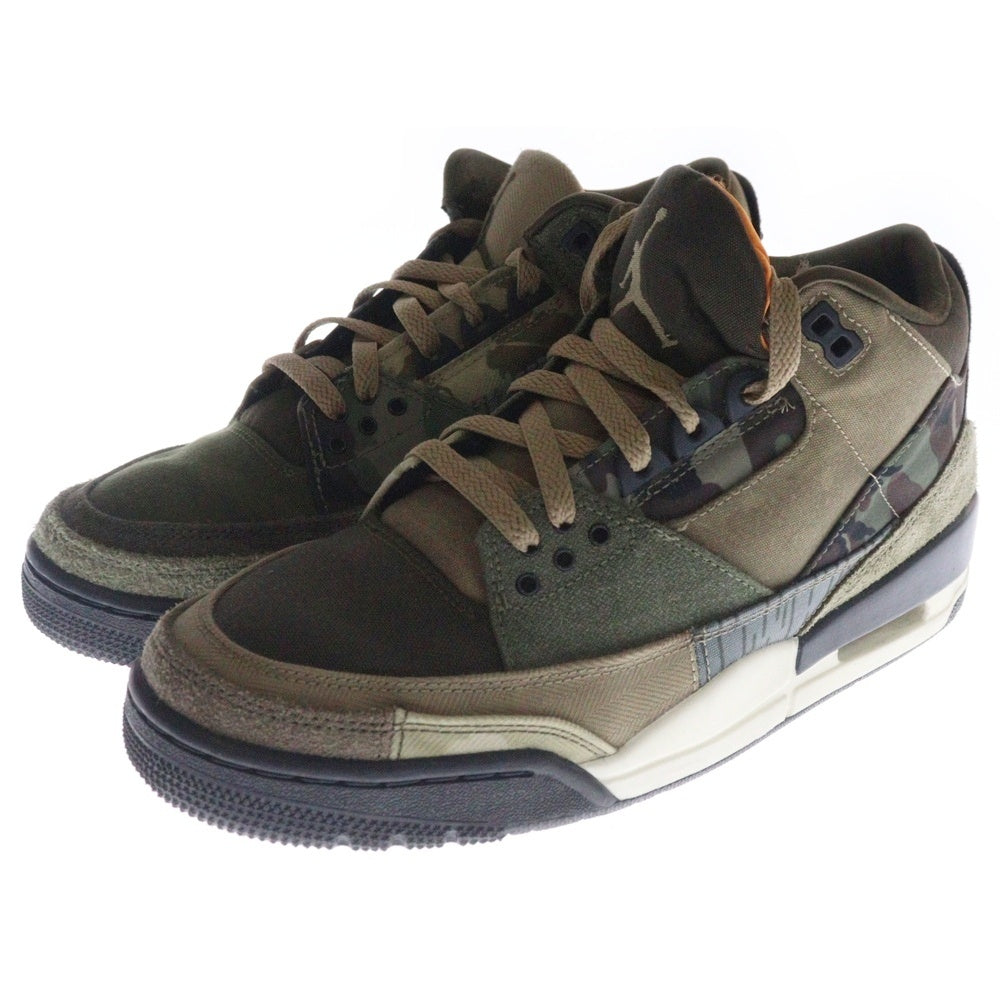 NIKE(ナイキ) AIR JORDAN 3 Retro Patchwork DO1830-200 エアジョーダン3 レトロ パッチワーク ミッドカットスニーカー カーキ US9/27.0cm