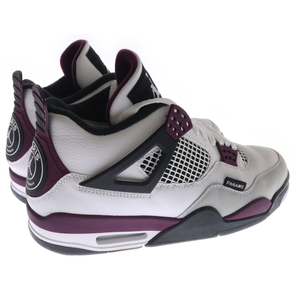 NIKE(ナイキ) ×Paris Saint Germain AIR JORDAN 4 RETRO CZ5624-100 パリサンジェルマン エアジョーダン4 レトロ ローカットスニーカー ホワイト/パープル US9.5/27.5cm