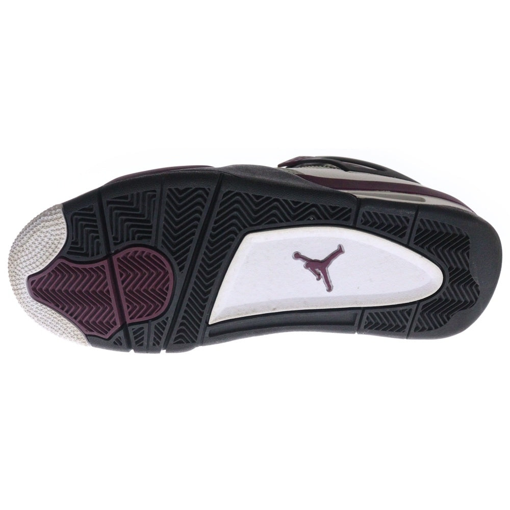 NIKE(ナイキ) ×Paris Saint Germain AIR JORDAN 4 RETRO CZ5624-100 パリサンジェルマン エアジョーダン4 レトロ ローカットスニーカー ホワイト/パープル US9.5/27.5cm