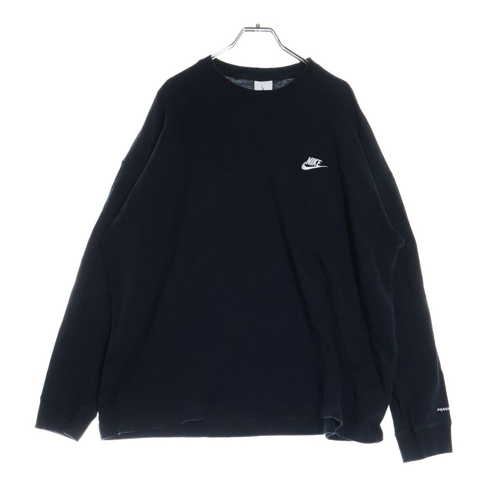 NIKE(ナイキ) ×peaceminusone NRG CF L/S T-SHIRT ピースマイナスワン ロゴ刺繍長袖Tシャツ ブラック DR0097-010
