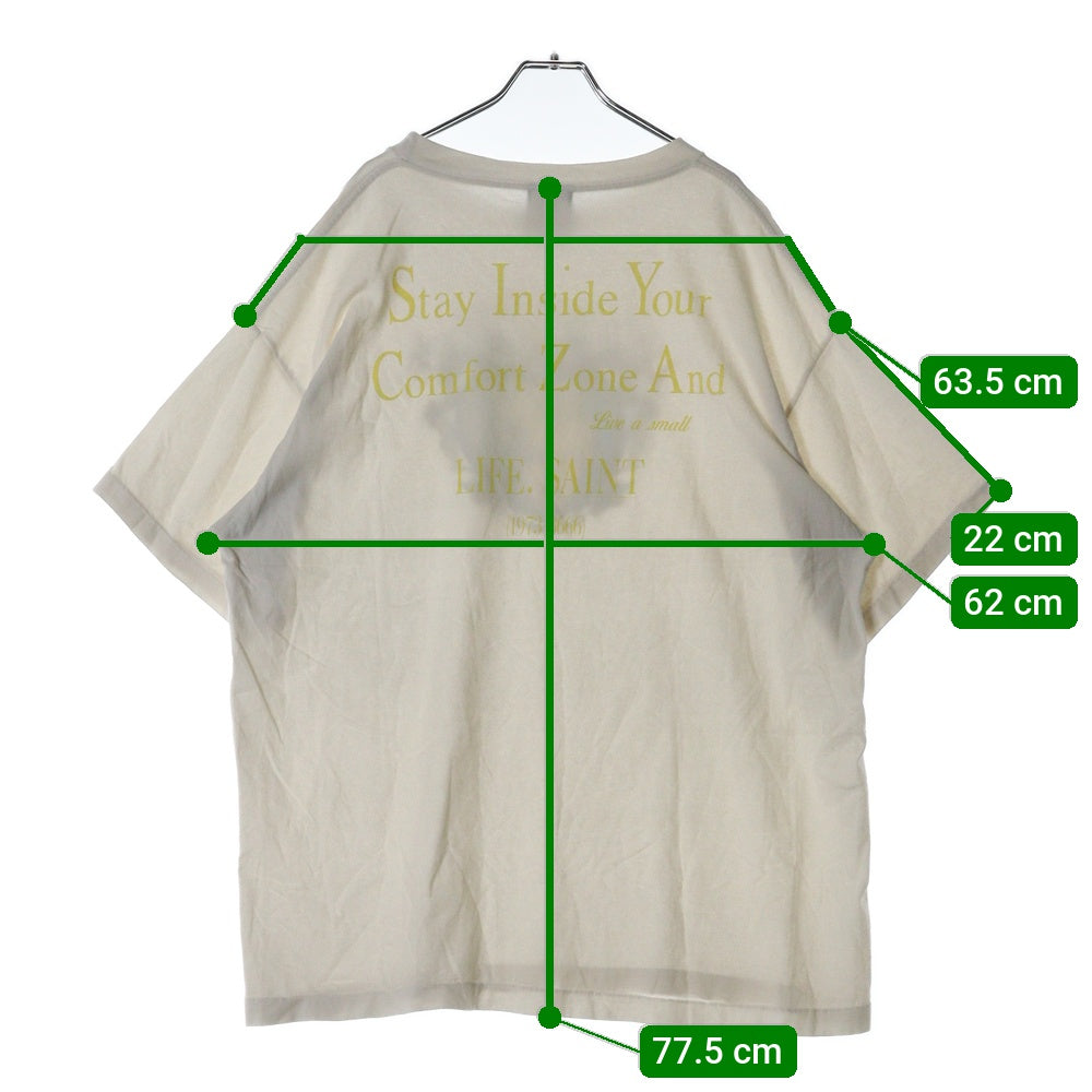 SAINT MICHAEL(セントマイケル) 22AW BABY ベイビープリント 半袖Tシャツ SM-A22-0000-006 ホワイト