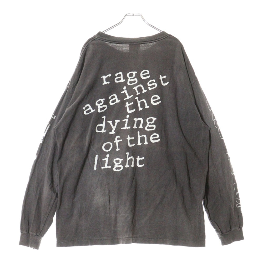 SAINT MICHAEL(セントマイケル) 22SS LS TEE THE DYING ザダイング プリント長袖Tシャツ SM-S22-0000-027 グレー