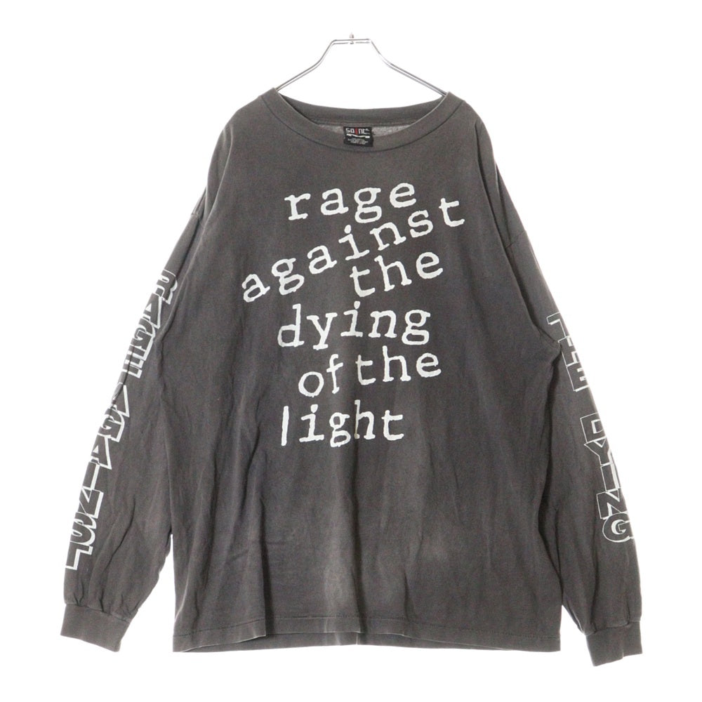 SAINT MICHAEL(セントマイケル) 22SS LS TEE THE DYING ザダイング プリント長袖Tシャツ SM-S22-0000-027 グレー