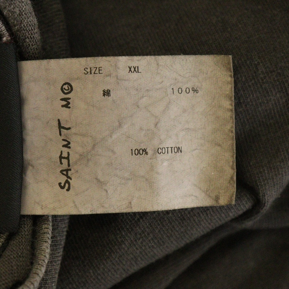 SAINT MICHAEL(セントマイケル) 22SS LS TEE THE DYING ザダイング プリント長袖Tシャツ SM-S22-0000-027 グレー