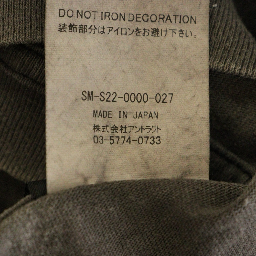 SAINT MICHAEL(セントマイケル) 22SS LS TEE THE DYING ザダイング プリント長袖Tシャツ SM-S22-0000-027 グレー