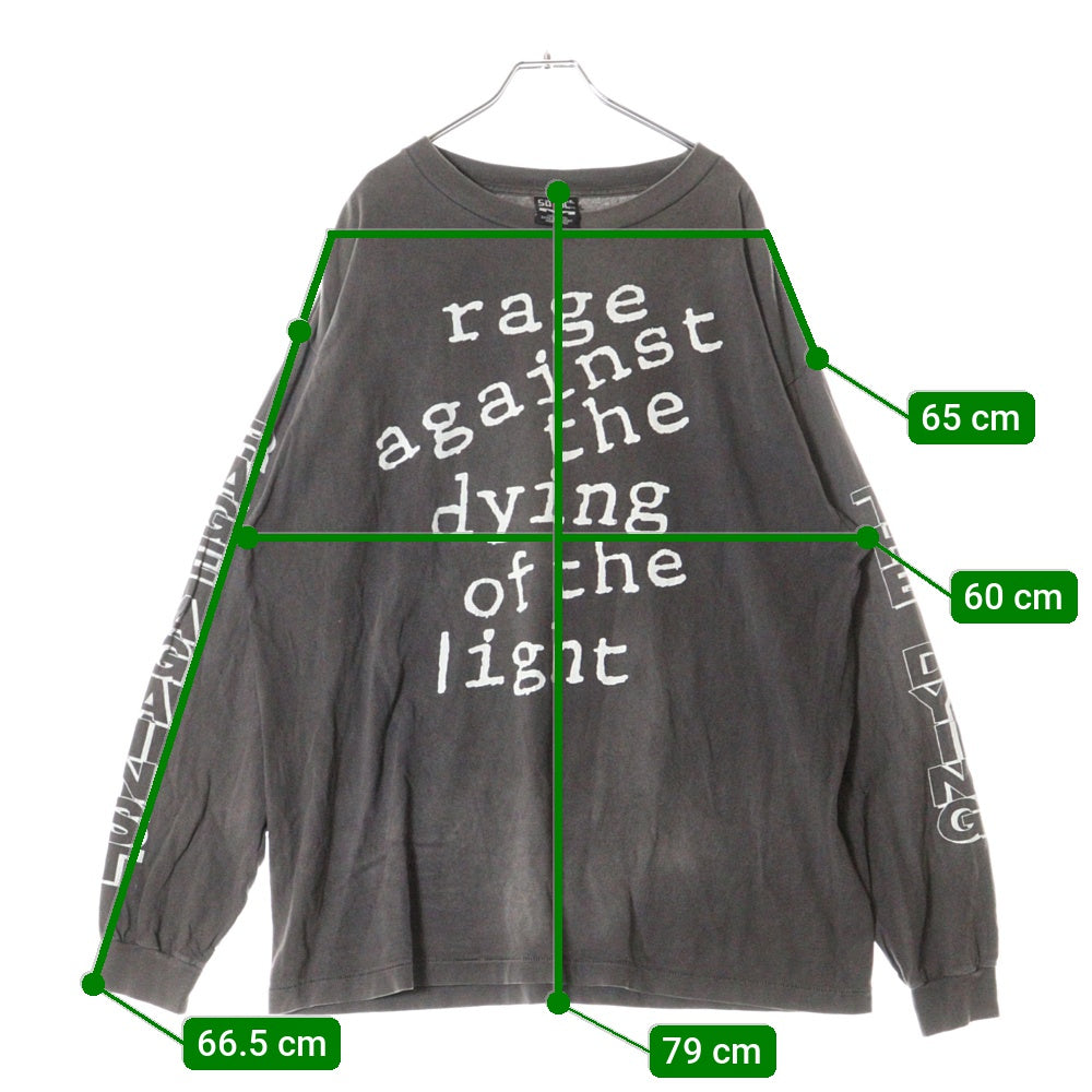 SAINT MICHAEL(セントマイケル) 22SS LS TEE THE DYING ザダイング プリント長袖Tシャツ SM-S22-0000-027 グレー