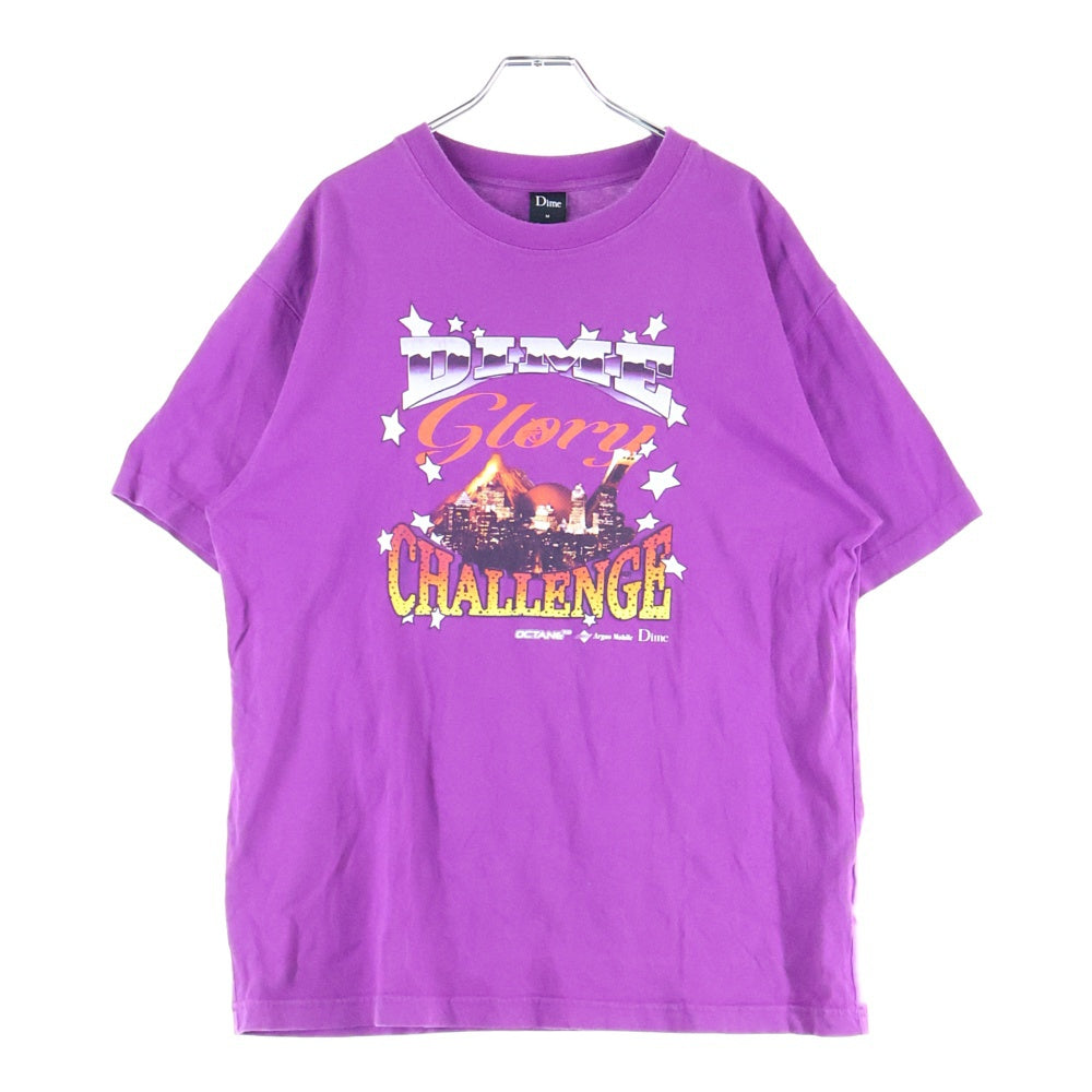 Dime(ダイム) GLORY CHALLENGE フロントプリント半袖Tシャツ パープル