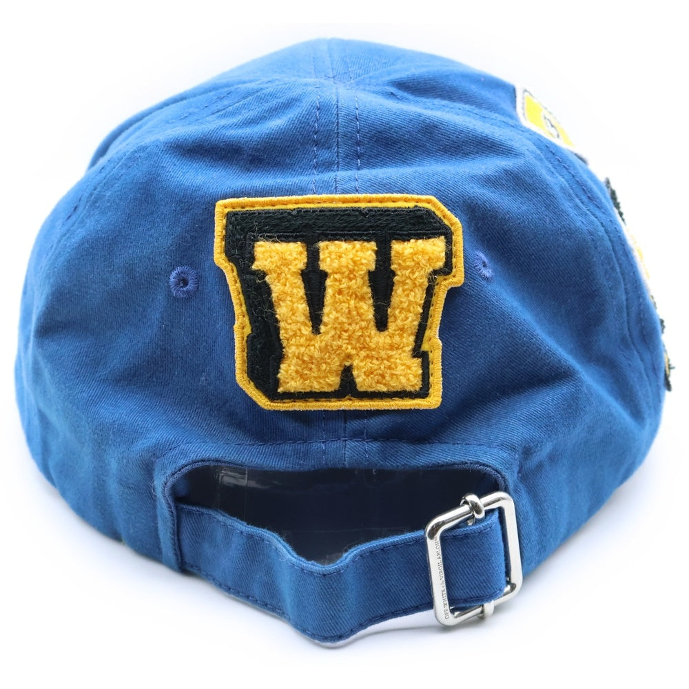 OFF-WHITE(オフホワイト) フロントロゴワッペン付きキャップ 帽子 ブルー