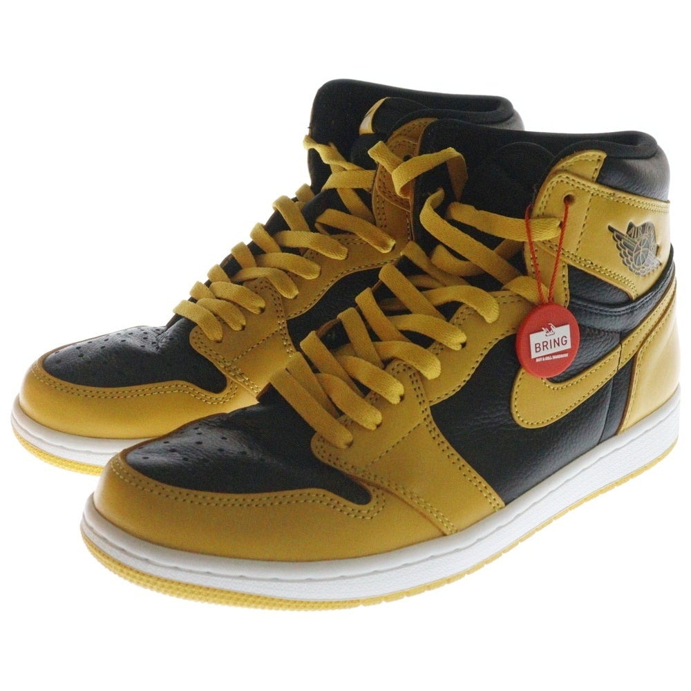 NIKE(ナイキ) AIR JORDAN1 RETRO HIGH OG POLLEN 555088-701 エアジョーダン 1 レトロ パラン ハイカットスニーカー ブラック/イエロー US10/28.0cm