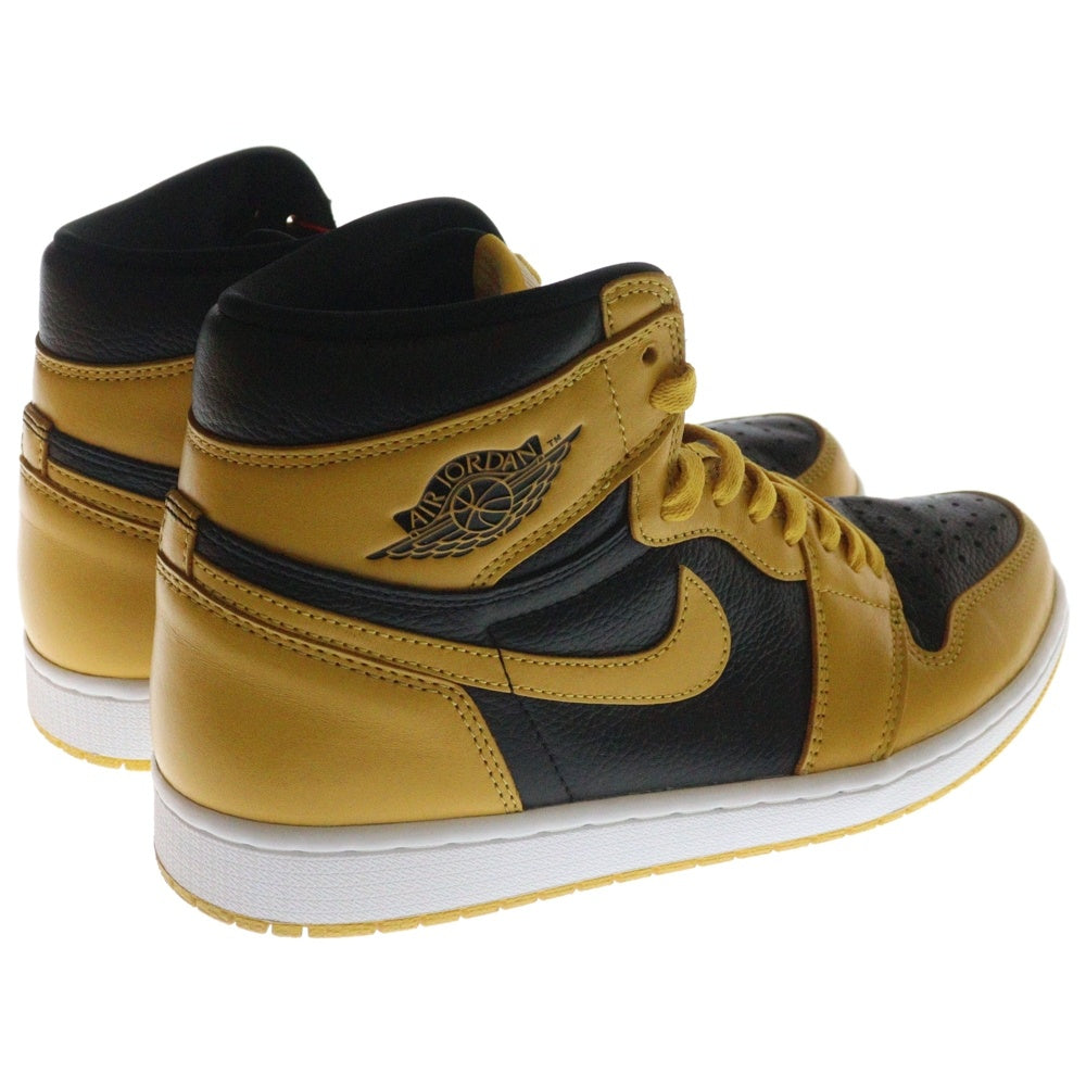 NIKE(ナイキ) AIR JORDAN1 RETRO HIGH OG POLLEN 555088-701 エアジョーダン 1 レトロ パラン ハイカットスニーカー ブラック/イエロー US10/28.0cm