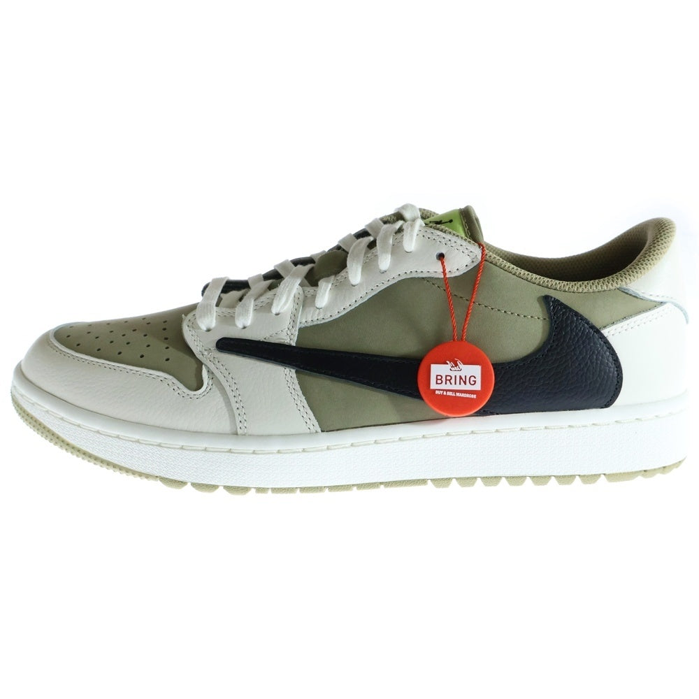 NIKE(ナイキ) ×Travis Scott AIR JORDAN 1 LOW Golf NRG Neutral Olive トラヴィススコット エアジョーダン1 ロー ゴルフ ローカットスニーカー US11/29.0cm FZ3124-200