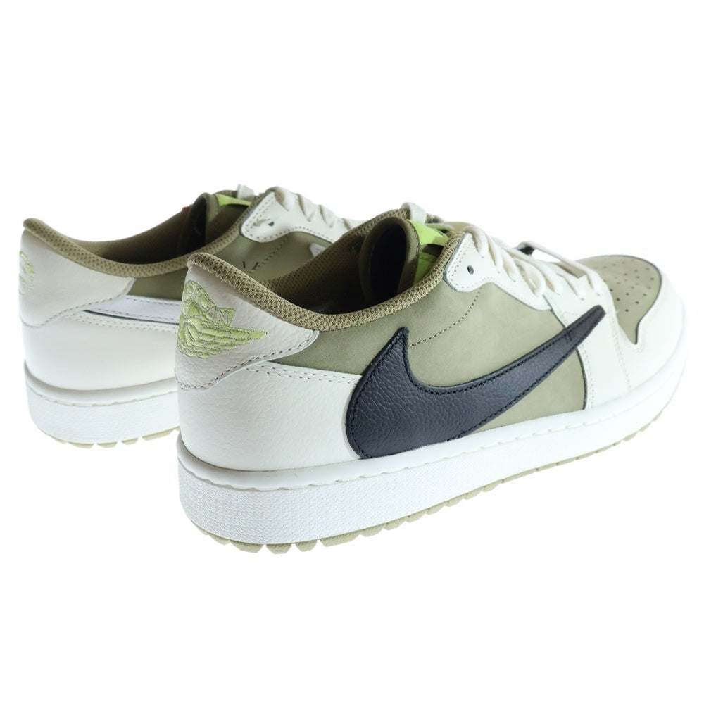 NIKE(ナイキ) ×Travis Scott AIR JORDAN 1 LOW Golf NRG Neutral Olive トラヴィススコット エアジョーダン1 ロー ゴルフ ローカットスニーカー US11/29.0cm FZ3124-200
