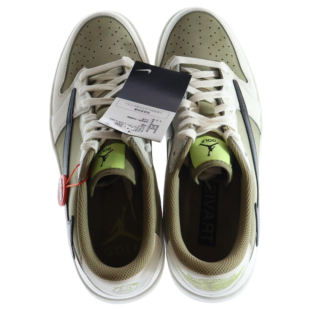NIKE(ナイキ) ×Travis Scott AIR JORDAN 1 LOW Golf NRG Neutral Olive トラヴィススコット エアジョーダン1 ロー ゴルフ ローカットスニーカー US11/29.0cm FZ3124-200