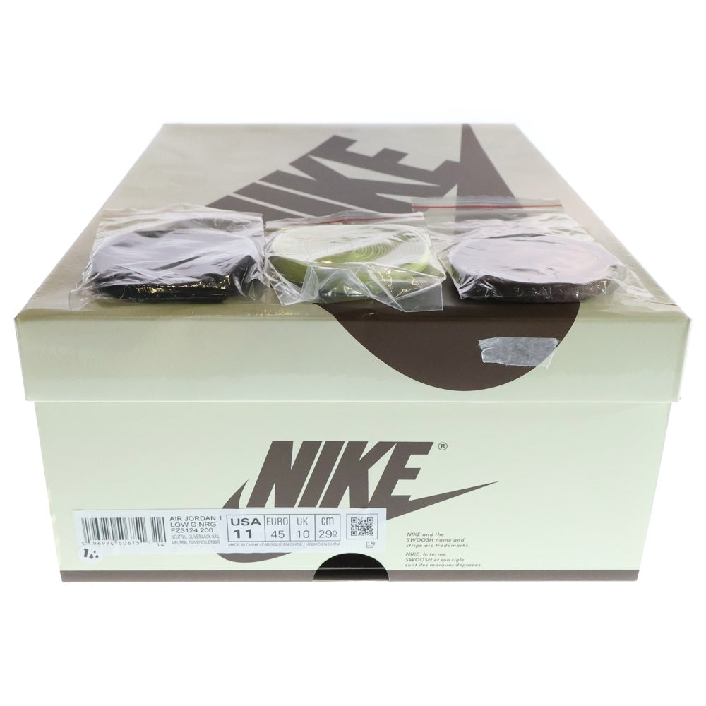 NIKE(ナイキ) ×Travis Scott AIR JORDAN 1 LOW Golf NRG Neutral Olive トラヴィススコット エアジョーダン1 ロー ゴルフ ローカットスニーカー US11/29.0cm FZ3124-200