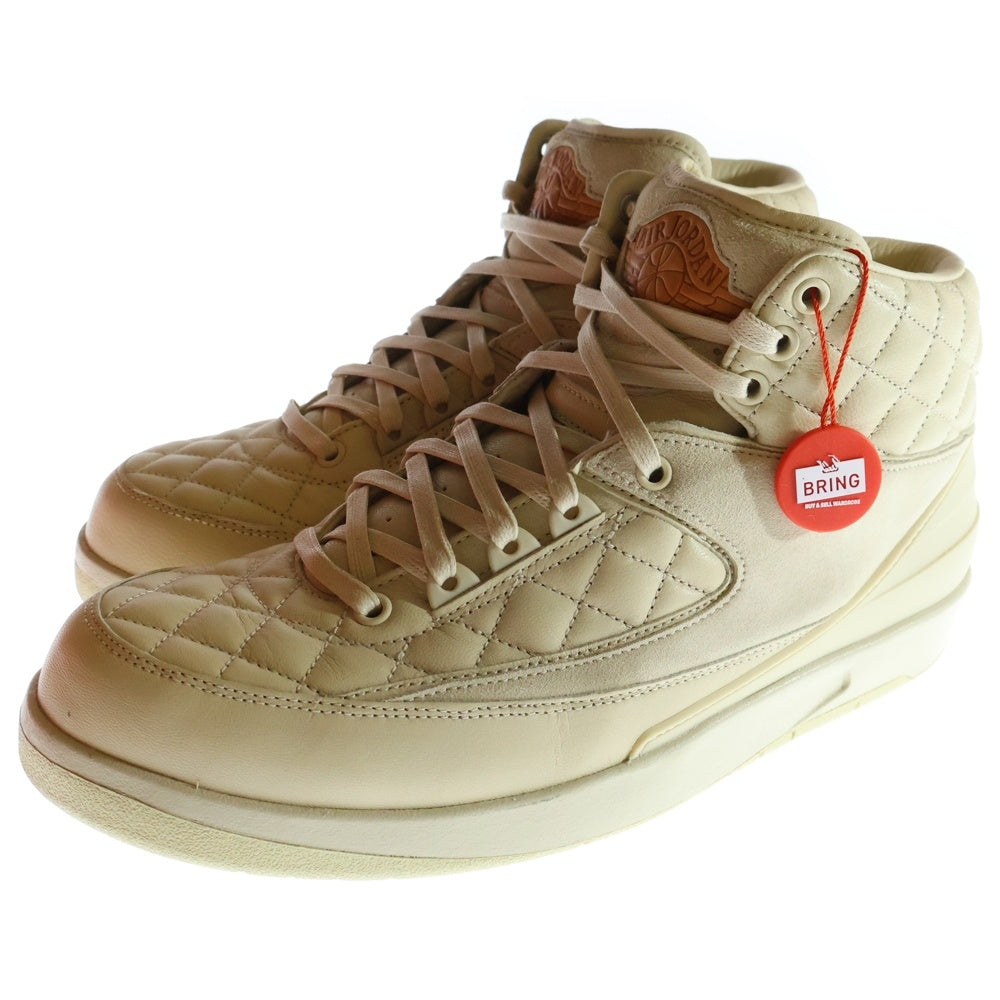 NIKE(ナイキ) ×JUST DON AIR JORDAN 2 RETRO BEACH ジャストドン エアジョーダン2レトロ ビーチ ハイカットスニーカー ベージュ US10.5/28.5cm 834825-250