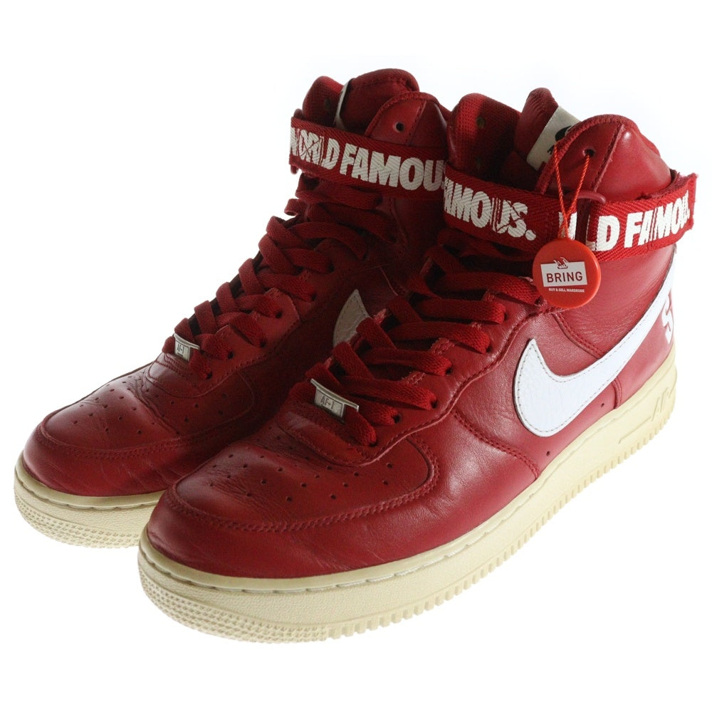NIKE(ナイキ) 14AW×Supreme AIR FORCE 1 HIGH SUPREME SP 698696-610 シュプリーム エアフォース1 ハイカットスニーカー レッド US10.5/28.5cm