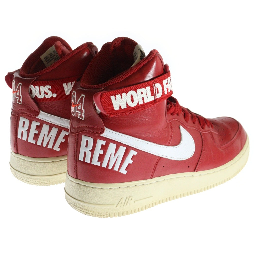 NIKE(ナイキ) 14AW×Supreme AIR FORCE 1 HIGH SUPREME SP 698696-610 シュプリーム エアフォース1 ハイカットスニーカー レッド US10.5/28.5cm
