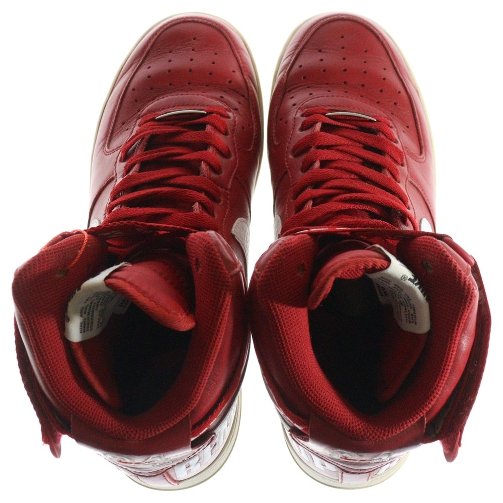 NIKE(ナイキ) 14AW×Supreme AIR FORCE 1 HIGH SUPREME SP 698696-610 シュプリーム エアフォース1 ハイカットスニーカー レッド US10.5/28.5cm