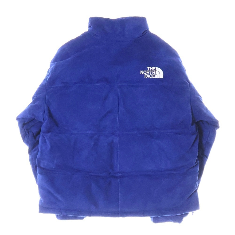 SUPREME(シュプリーム) 23AW ×THE NORTH FACE Suede Nuptse Jacket ノースフェイス スウェード ヌプシ ジップアップダウンジャケット ブルー NF0A875N