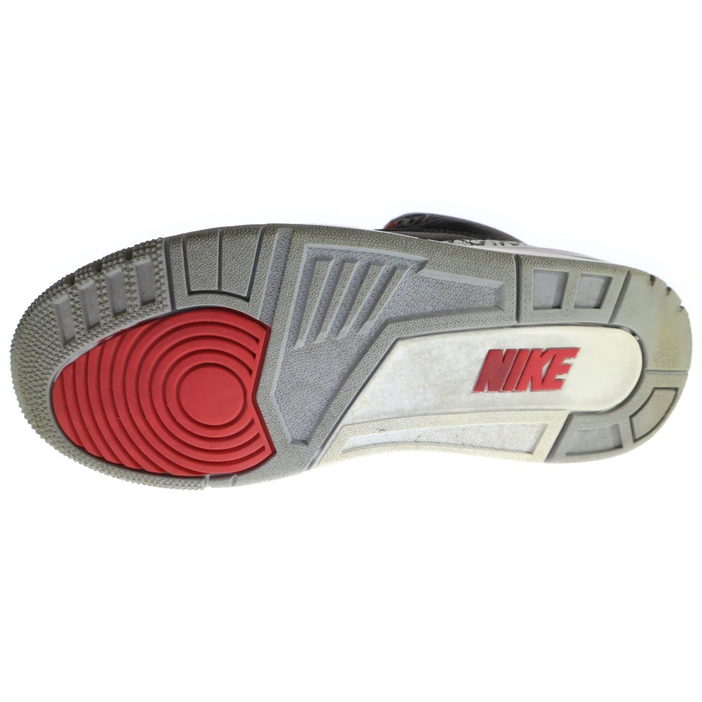 NIKE(ナイキ) AIR JORDAN 3 RETRO OG 854262-001 エアジョーダン ミドルカットスニーカー ブラック/グレー US8/26.0cm