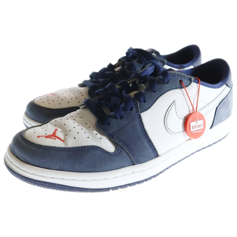 NIKE SB(ナイキエスビー) ×Eric Koston AIR JORDAN 1 LOW QS CJ7891-400 ×エリック コストン エアジョーダン1 ローカットスニーカー ホワイト/ネイビー US9/27.0cm