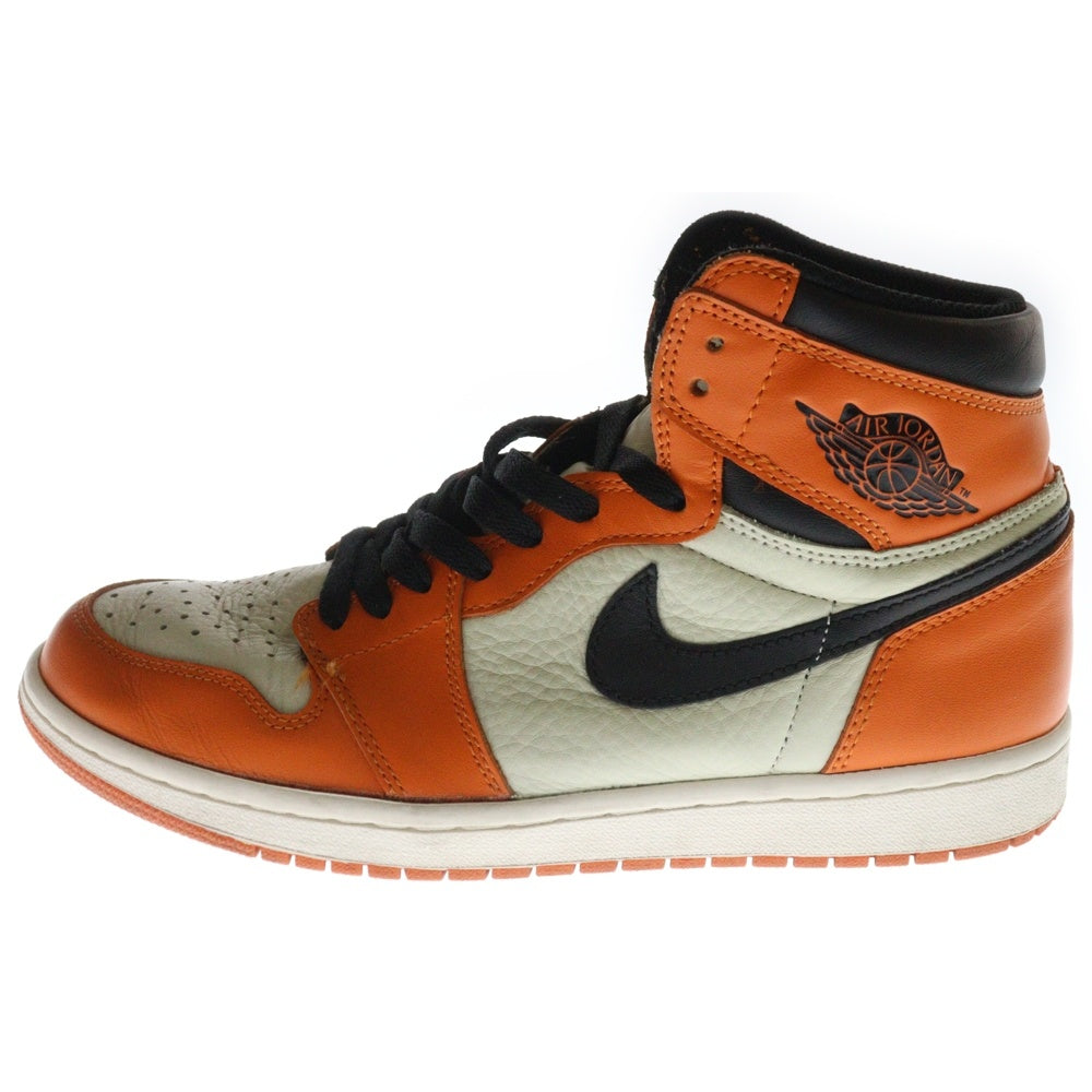 NIKE(ナイキ) AIR JORDAN1 RETRO HIGH REVERSE SHATTERED BACKBORD 555088-113 エアジョーダン1 シャッタードバックボード ハイカットスニーカー US9/27.0cm オレンジ