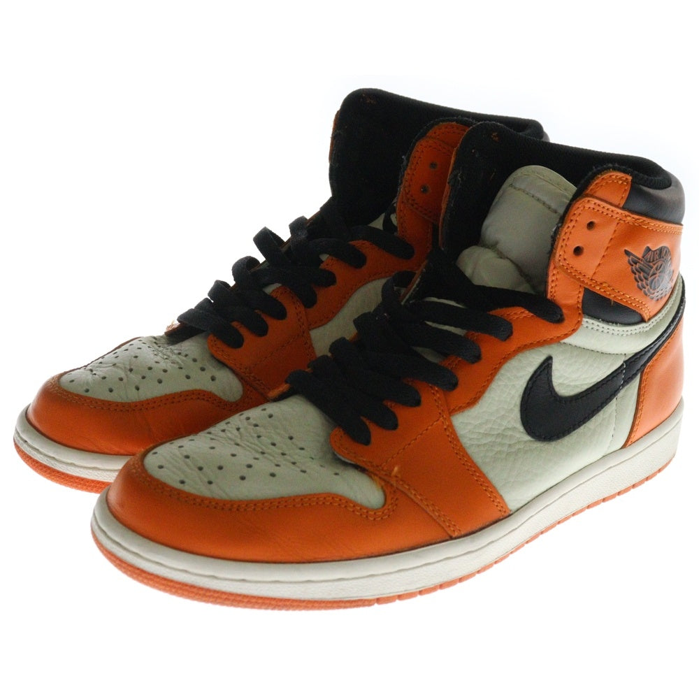 NIKE(ナイキ) AIR JORDAN1 RETRO HIGH REVERSE SHATTERED BACKBORD 555088-113 エアジョーダン1 シャッタードバックボード ハイカットスニーカー US9/27.0cm オレンジ