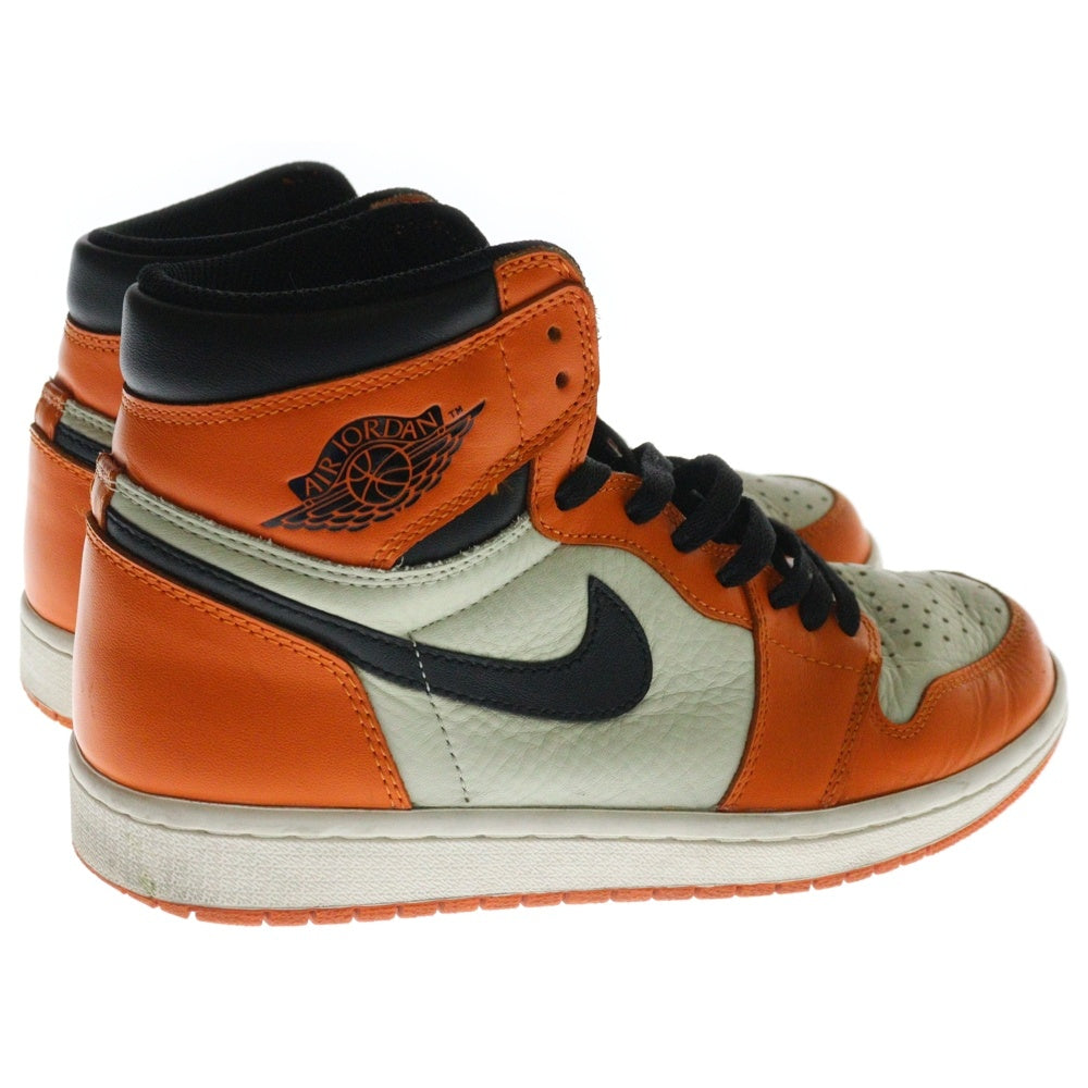 NIKE(ナイキ) AIR JORDAN1 RETRO HIGH REVERSE SHATTERED BACKBORD 555088-113 エアジョーダン1 シャッタードバックボード ハイカットスニーカー US9/27.0cm オレンジ
