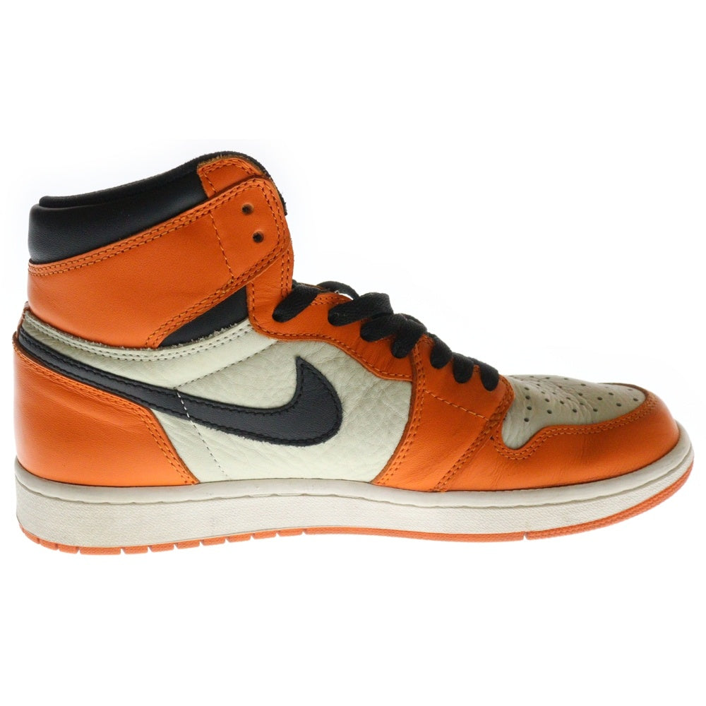 NIKE(ナイキ) AIR JORDAN1 RETRO HIGH REVERSE SHATTERED BACKBORD 555088-113 エアジョーダン1 シャッタードバックボード ハイカットスニーカー US9/27.0cm オレンジ