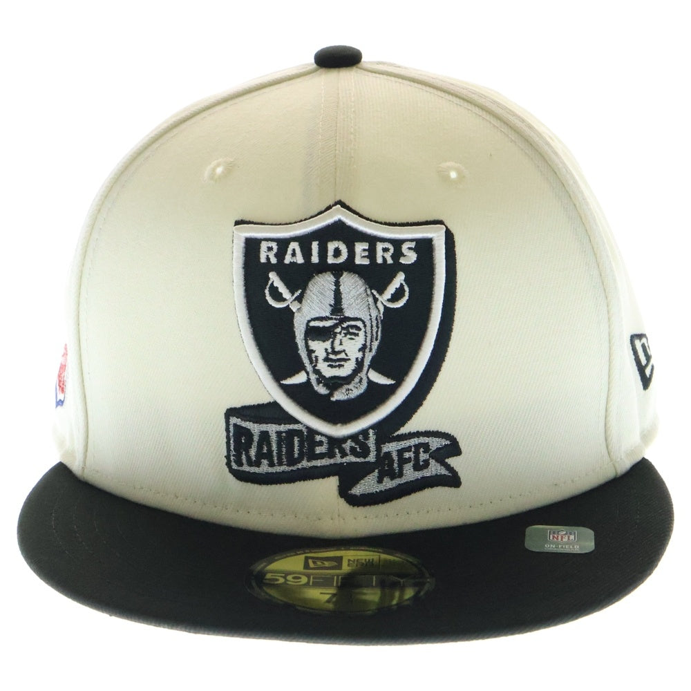NEW ERA(ニューエラ) 59FIFTY Retro Collection ラスベガス・レイダース 6パネル ベースボールキャップ ホワイト