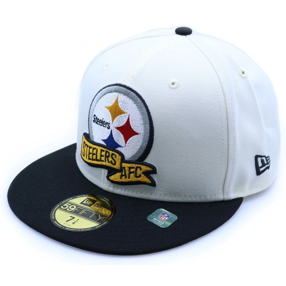 NEW ERA(ニューエラ) 59FIFTY Steeles スティラーズ 6パネル ベースボールキャップ ホワイト