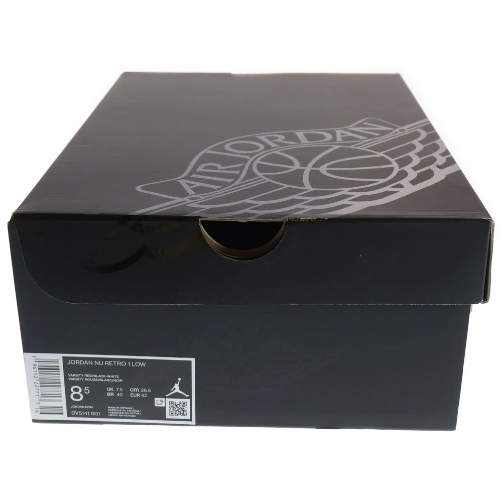 NIKE(ナイキ) AIR JORDAN NU RETRO 1 LOW DV5141-601 エアジョーダン ニューレトロ ローカットスニーカー ホワイト/ブラック/レッド US8.5/26.5cm