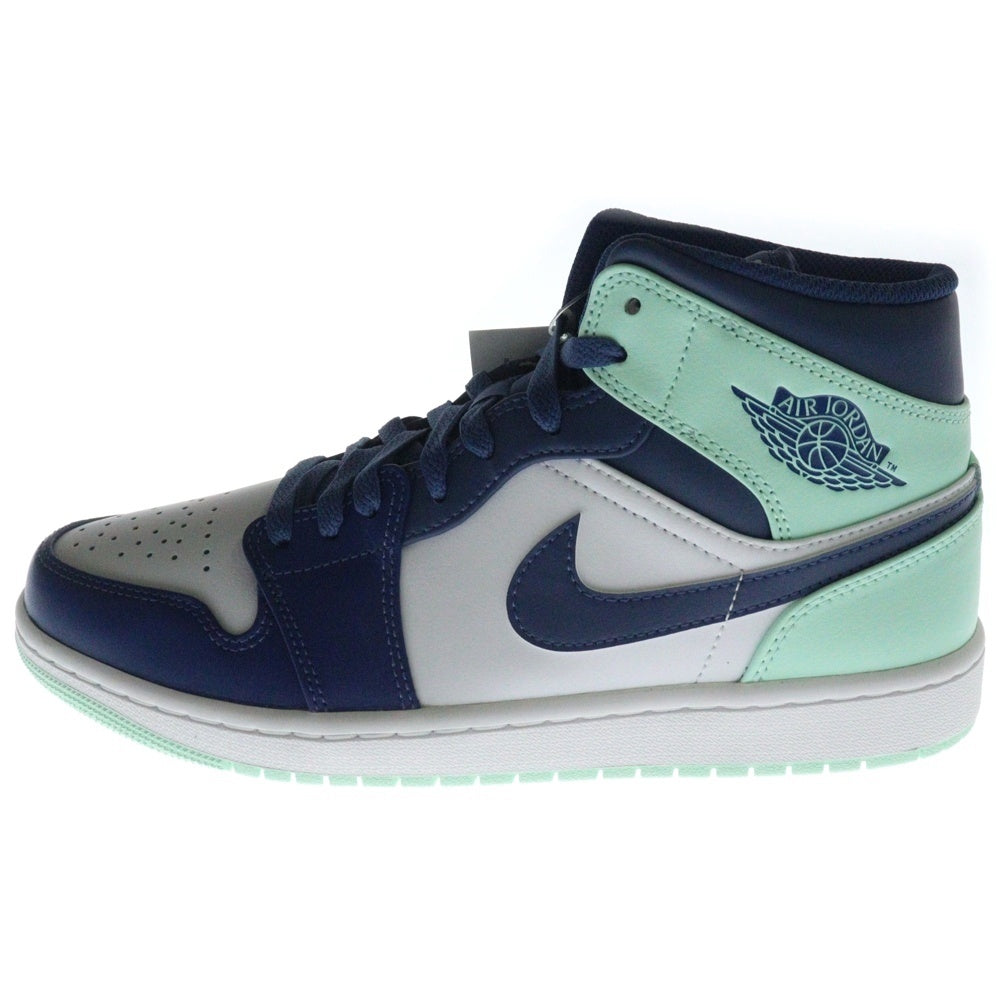 NIKE(ナイキ) AIR JORDAN 1 MID BLUE MINT 554724-413 エアジョーダン ブルーミント ミッドカットスニーカー ホワイト/グリーン US9/27.0cm