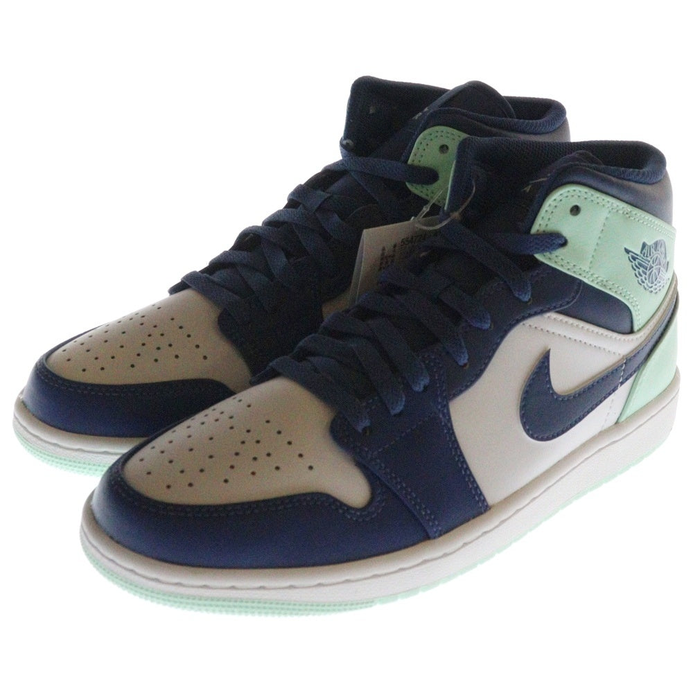 NIKE(ナイキ) AIR JORDAN 1 MID BLUE MINT 554724-413 エアジョーダン ブルーミント ミッドカットスニーカー ホワイト/グリーン US9/27.0cm
