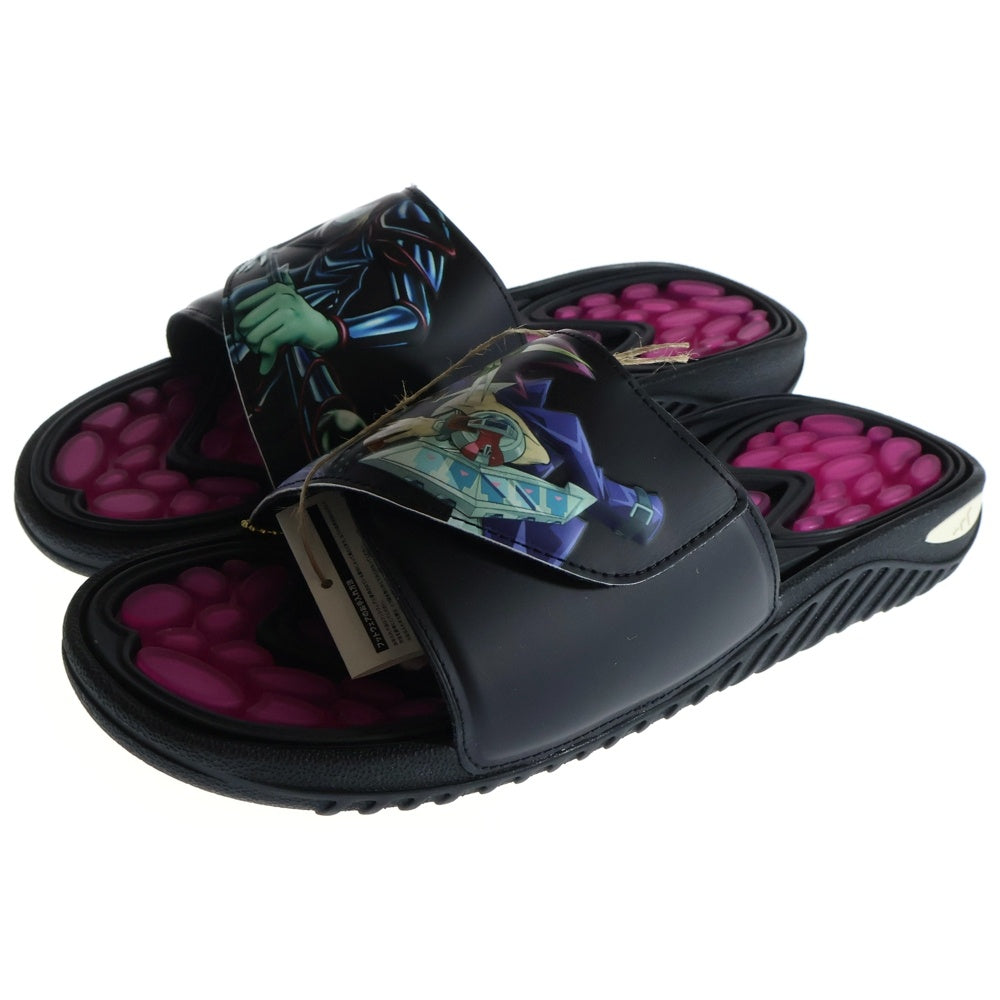adidas(アディダス) ×遊☆戯☆王 collection Reptossage Black Magician HQ4274 レプトサージ ブラック・マジシャン スリッパ ブラック US9.5/27.5cm