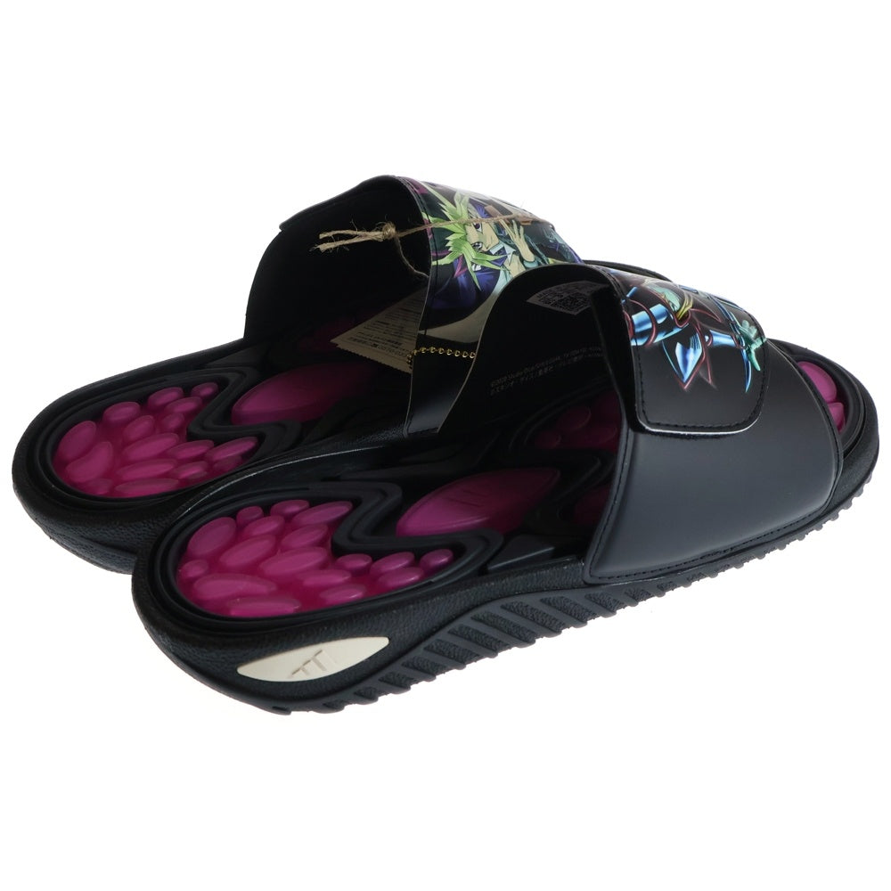 adidas(アディダス) ×遊☆戯☆王 collection Reptossage Black Magician HQ4274 レプトサージ ブラック・マジシャン スリッパ ブラック US9.5/27.5cm