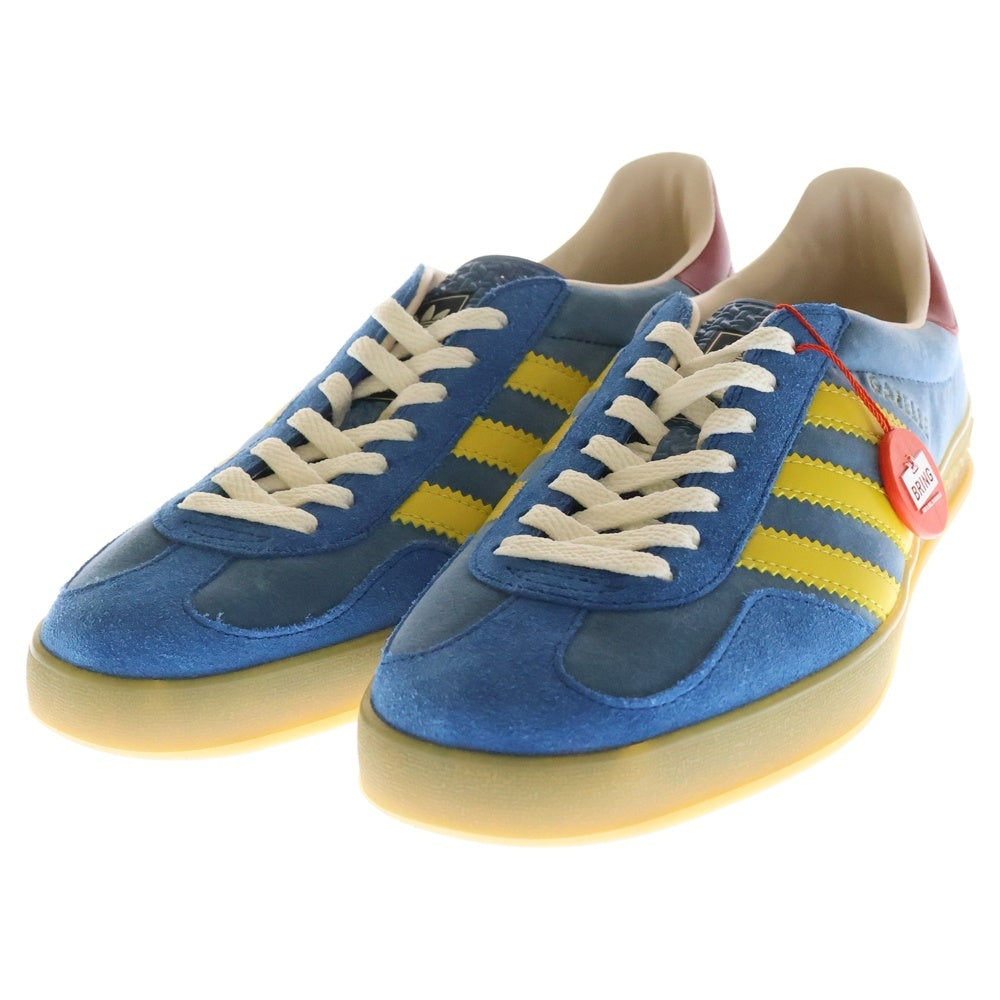 GUCCI(グッチ) ×ADIDAS GAZELLE BLUE HQ8851 ×アディダス ガゼル ローカットスニーカー US9/27.0cm ブルー