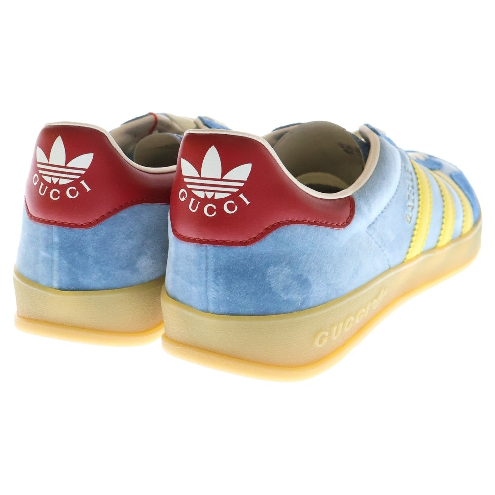 GUCCI(グッチ) ×ADIDAS GAZELLE BLUE HQ8851 ×アディダス ガゼル ローカットスニーカー US9/27.0cm ブルー