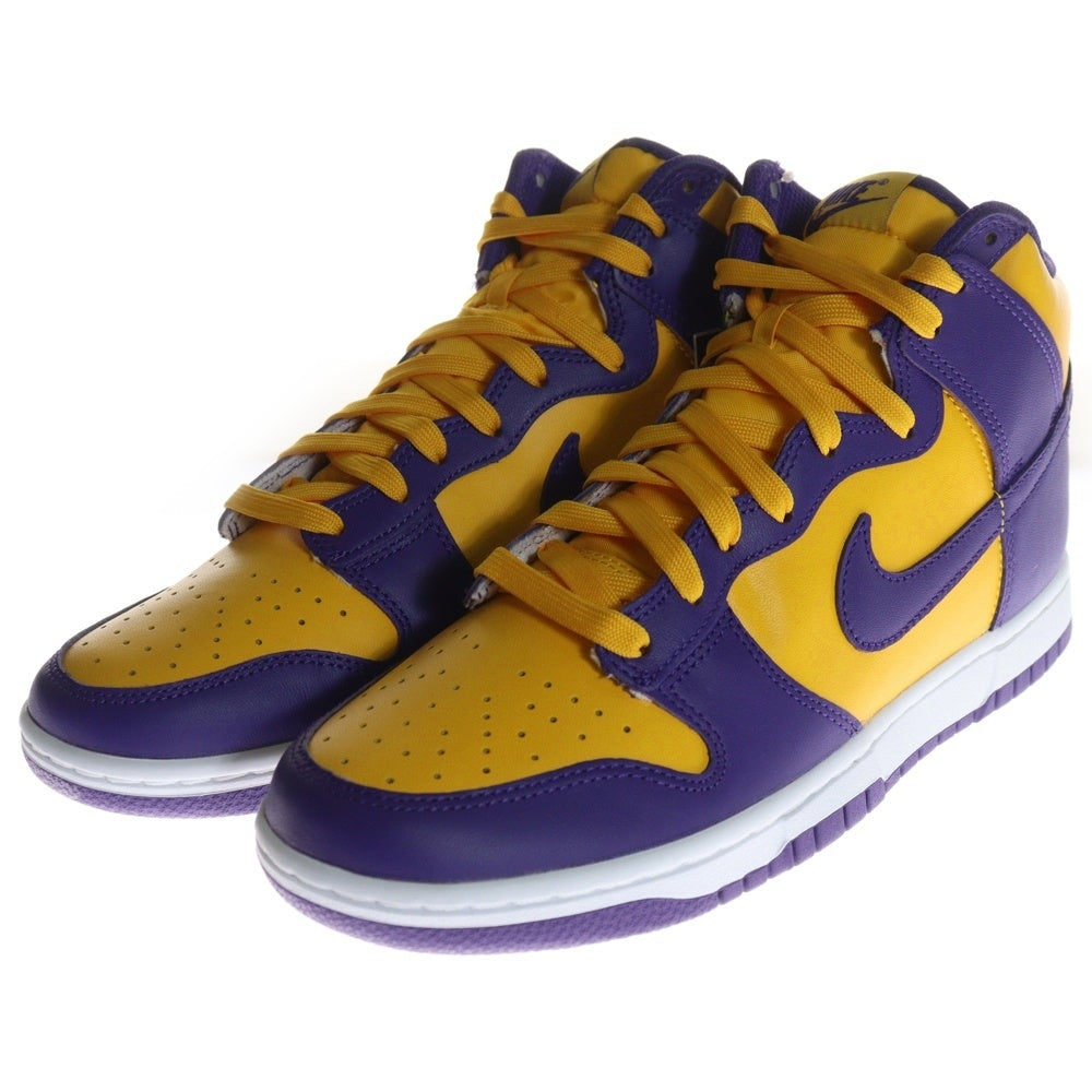 NIKE(ナイキ) DUNK HIGH RETRO LAKERS DD1399-500 ダンク レトロ レイカーズ ハイカットスニーカー パープル/イエロー US8.5/26.5cm
