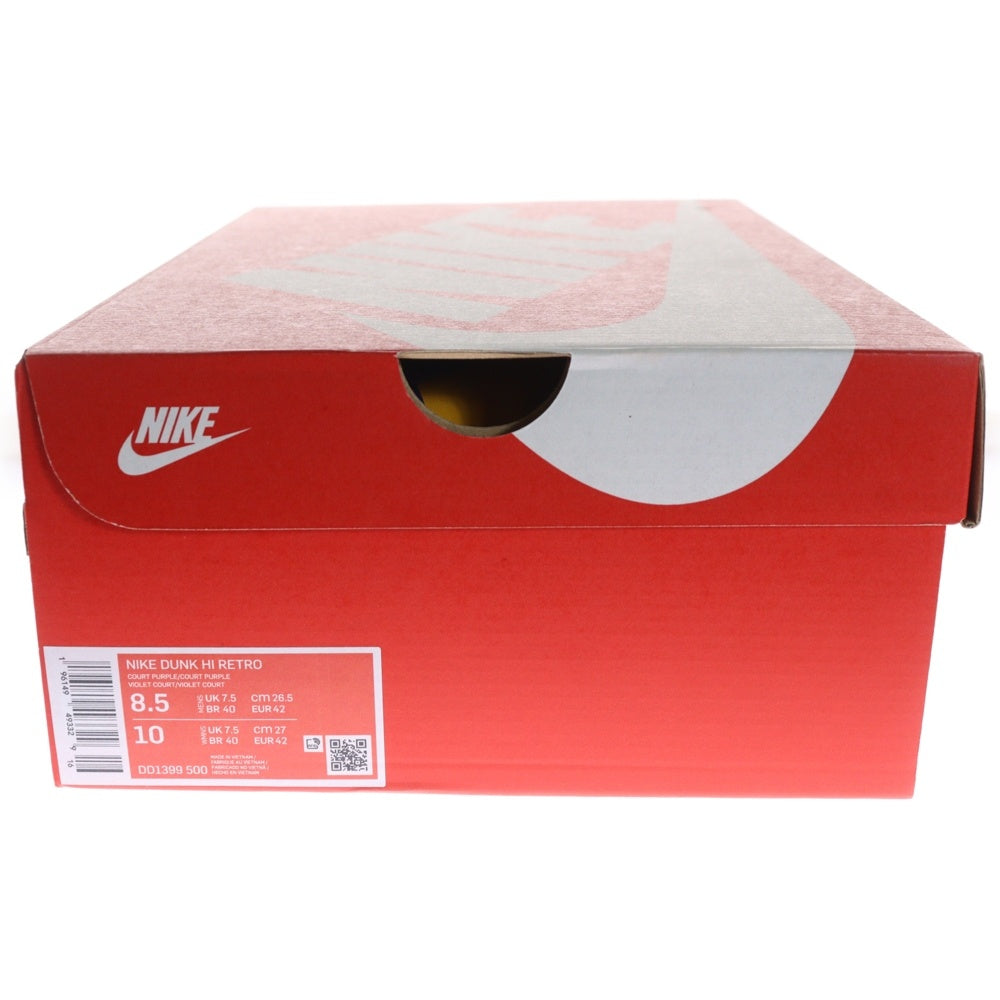 NIKE(ナイキ) DUNK HIGH RETRO LAKERS DD1399-500 ダンク レトロ レイカーズ ハイカットスニーカー パープル/イエロー US8.5/26.5cm