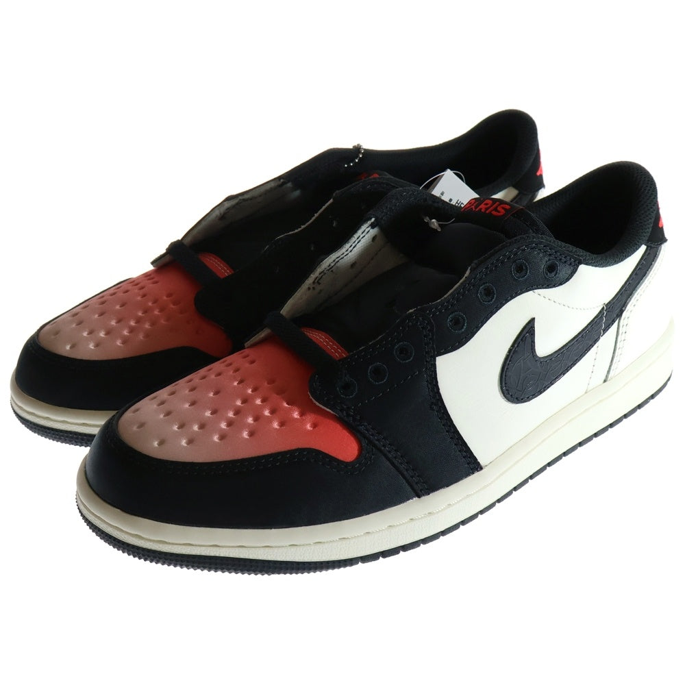 NIKE(ナイキ) ×PARIS SAINT GERMAIN AIR JORDAN 1 LOW OG HF8828-100 パリ サンジェルマン エアジョーダン1 セイル アンド オフ ノワール ローカットスニーカー US8.5/26.5cm
