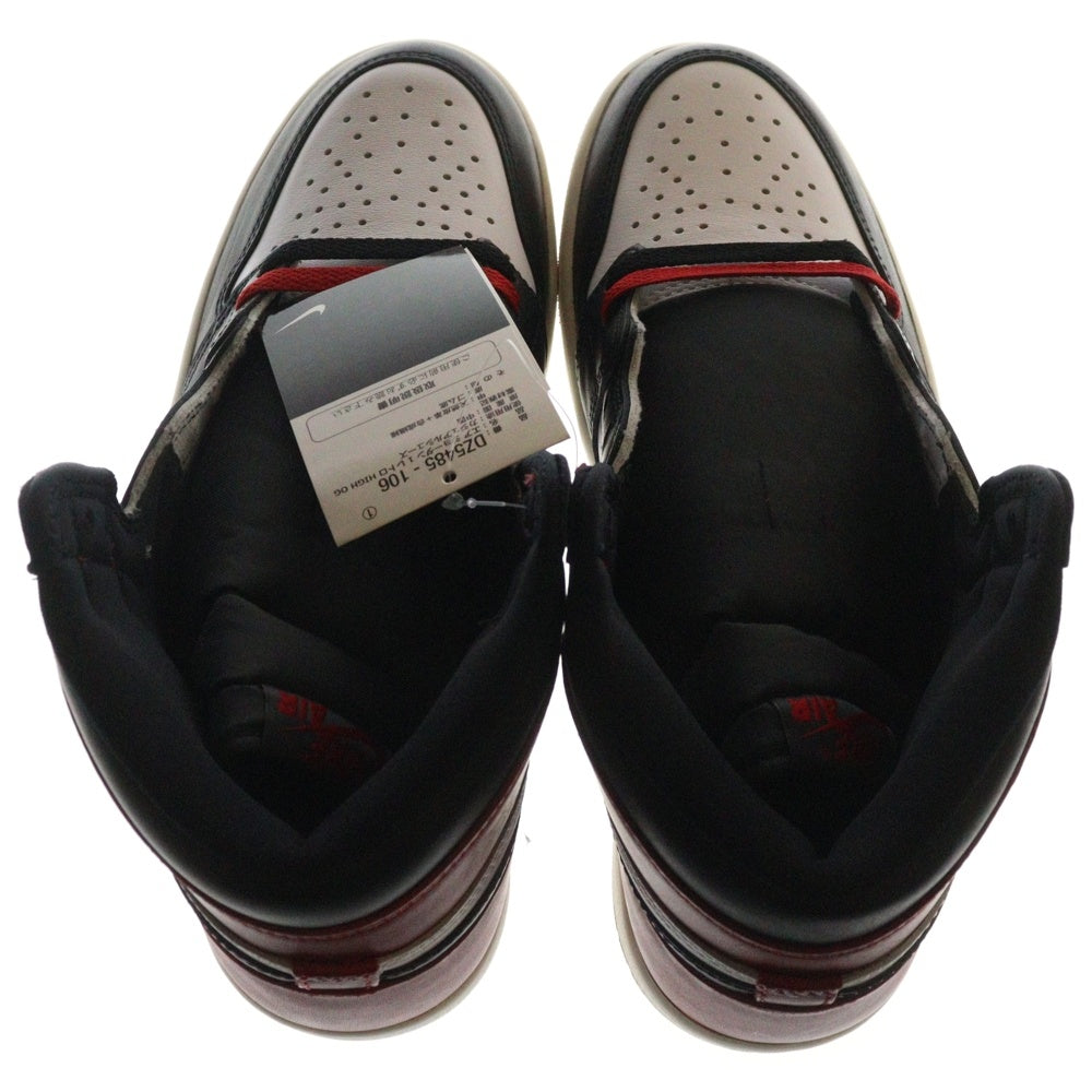 NIKE(ナイキ) AIR JORDAN 1 RETRO HIGH OG DZ5485-106 エアジョーダン1 レトロ ブラックトゥリイマジンド ハイカットスニーカー ホワイト/ブラック/レッド US9/27.0cm