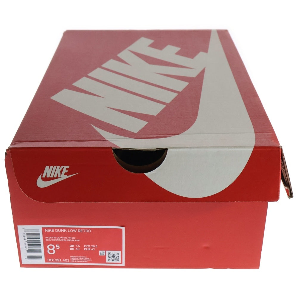 NIKE(ナイキ) DUNK LOW RETRO RACER BLUE DD1391-401 ダンク レトロ レーサー ローカットスニーカー ホワイト/ブルー US8.5/26.5cm
