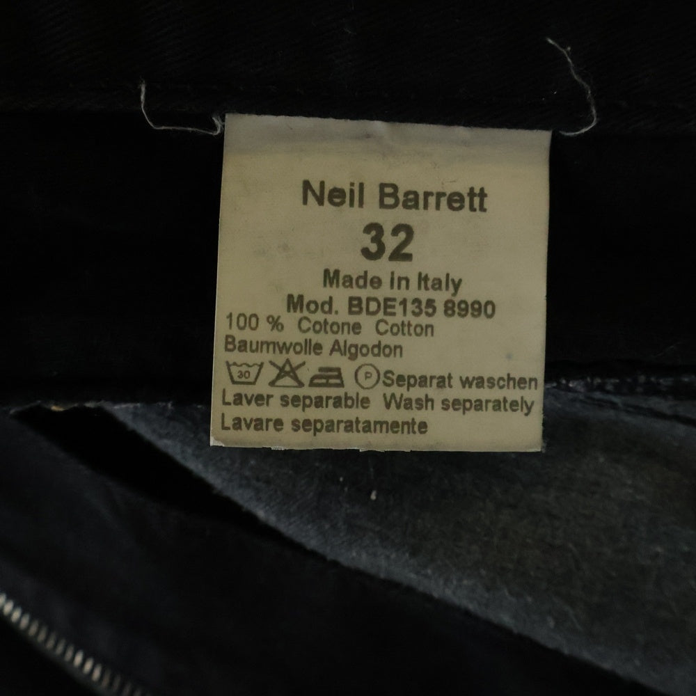 Neil Barrett(ニール バレット) ジップ装飾ロングパンツ ブラック
