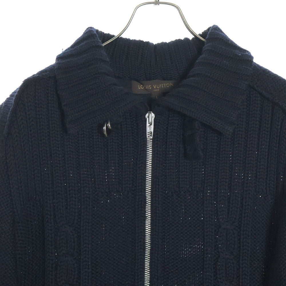 LOUIS VUITTON(ルイヴィトン) 06AW ウールドライバーズニットジャケット RM062 MJKN92C80 ブラック