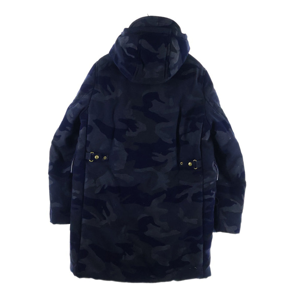 MONCLER GAMME BLEU(モンクレール・ガム・ブルー) 16AW GIACCONE B23914237580 13457 ジャコーネ フーデッドロングカモフラダウンコート ジャケット ブラック