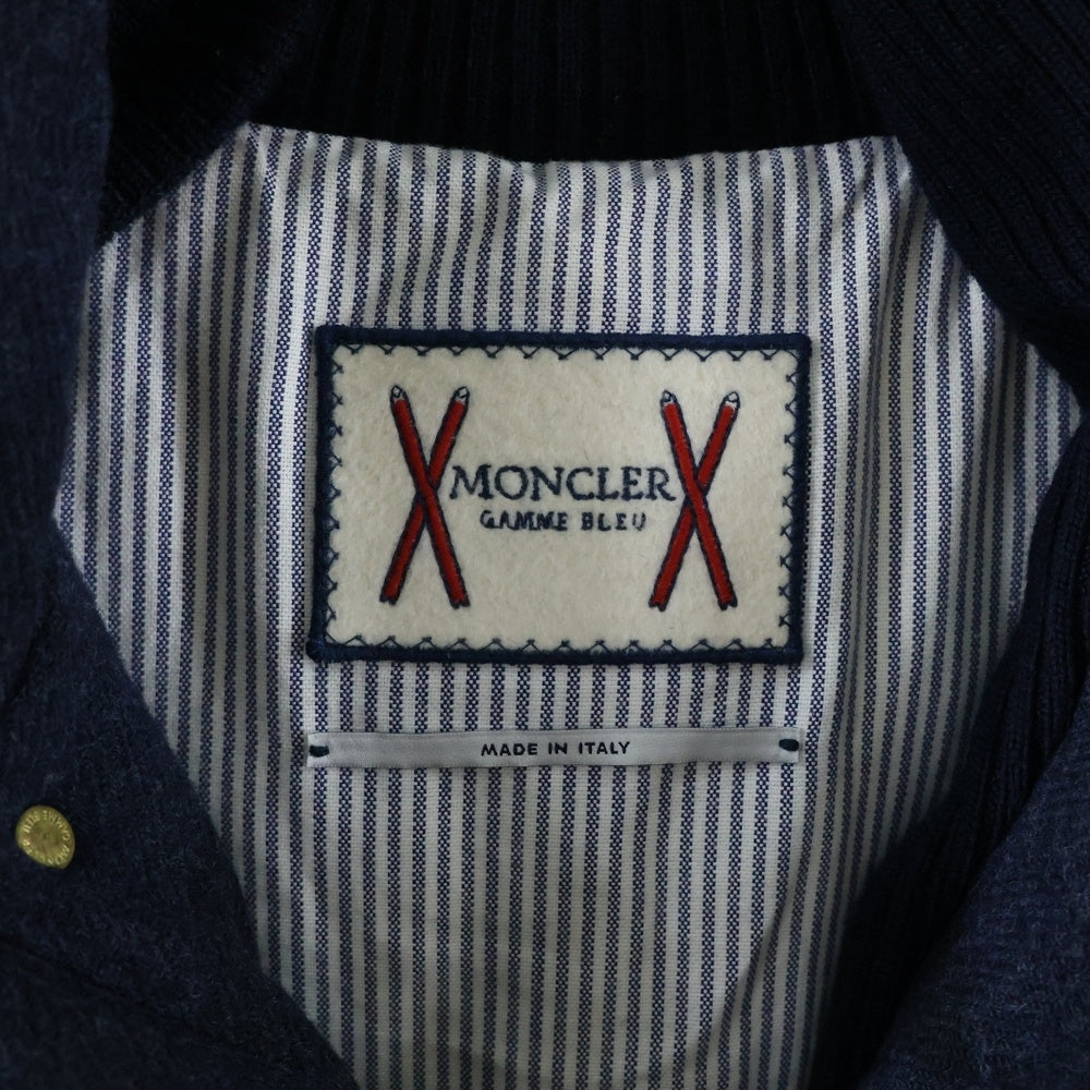 MONCLER GAMME BLEU(モンクレール・ガム・ブルー) 16AW GIACCONE B23914237580 13457 ジャコーネ フーデッドロングカモフラダウンコート ジャケット ブラック