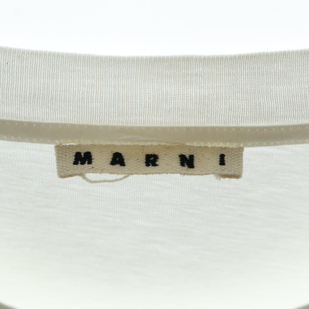 MARNI(マルニ) オーガニックジャージー フロントロゴプリント 半袖Tシャツ ホワイト HUMU0198PO